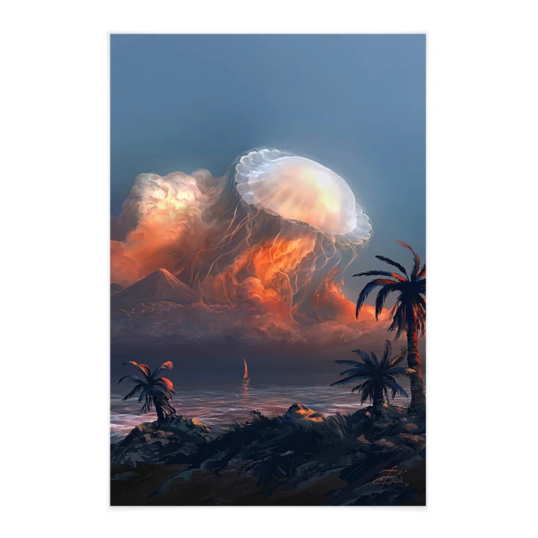 Tekstil plakat aerroscape - Atlanterhavsø 