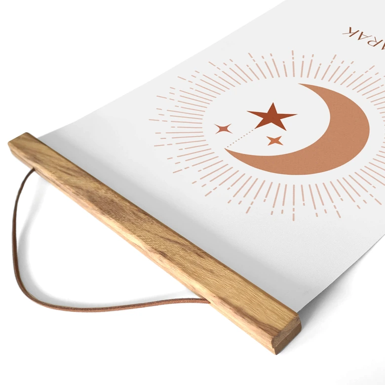 Stoffbild Eid Mubarak Mondsichel 