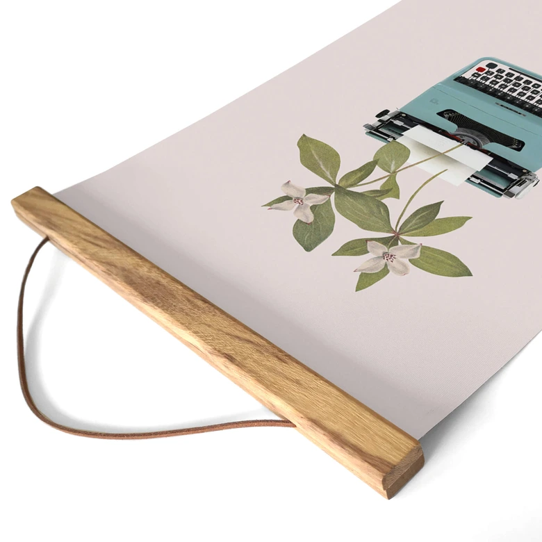 Textil poster Frida Floral Studio - Botanisk skrivmaskin 