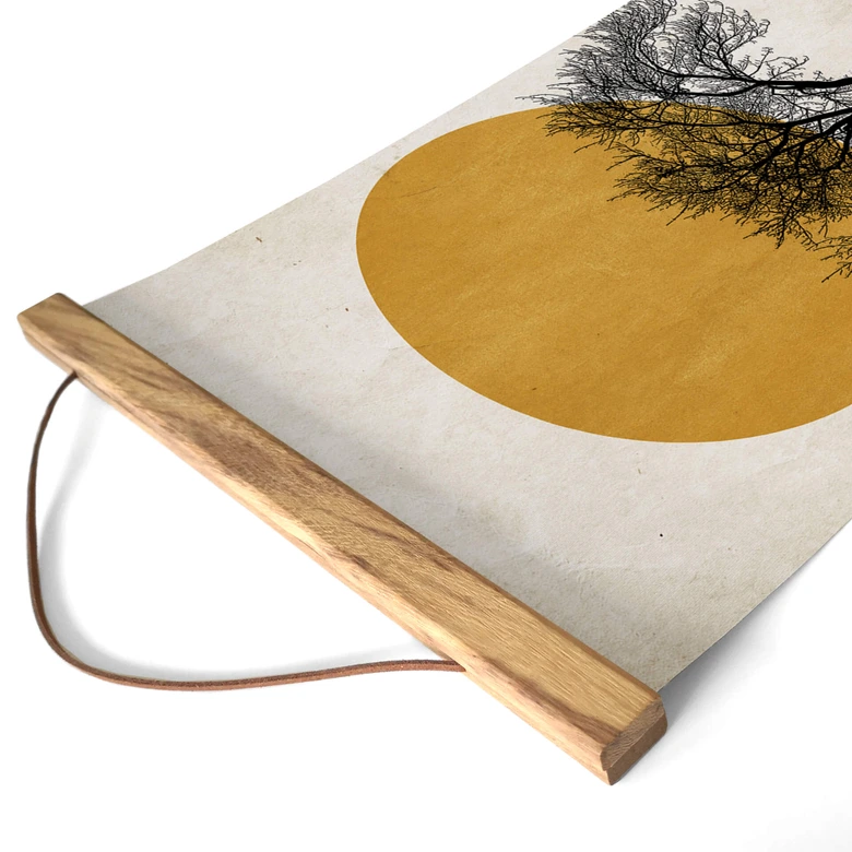 Lærred, Tekstil plakat til ophæng Kubistika - Vintermorgen 