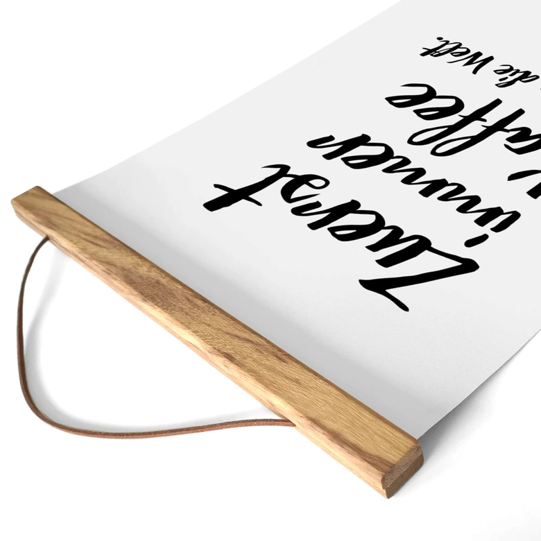 Stoffbild Zuerst immer Kaffee und dann die Welt 