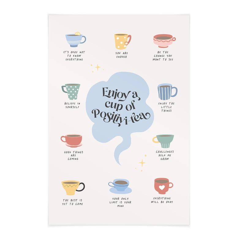 Stoffbild Enjoy a cup of Positivi-Tea - KsanaKalpa 