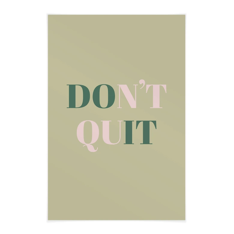 Stoffbild Don't Quit Do it 