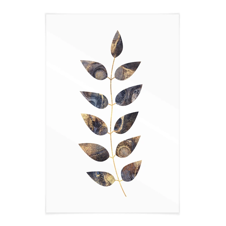 Póster de tela Fredriksson - Hojas jaspeadas 