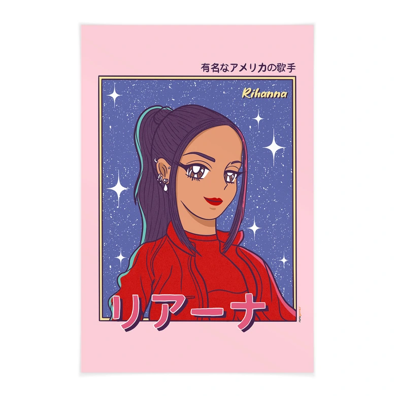 Stoffbild Anime-Girl "Rihanna" - Gomes 