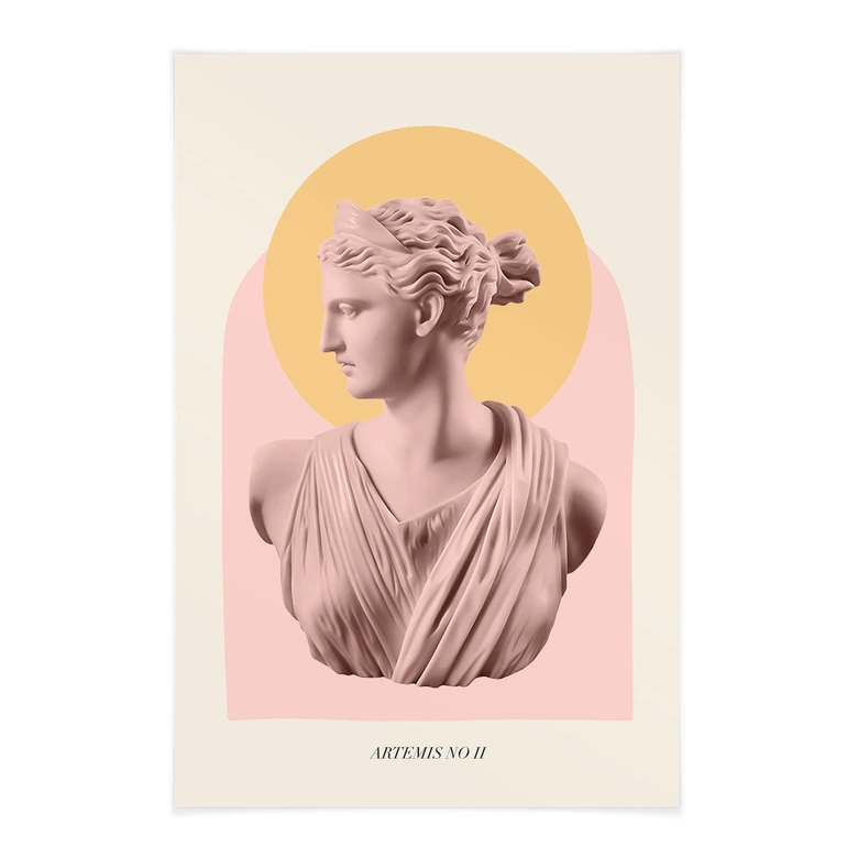 Stoffbild Statue der Göttin Artemis - Grace Digital Art 