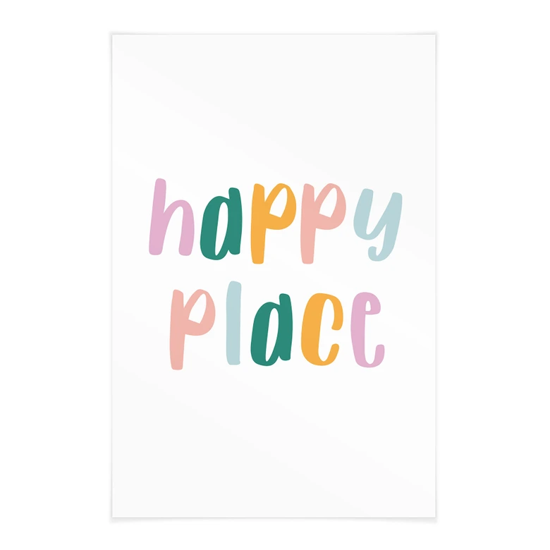 Textile poster saying - Happy place 