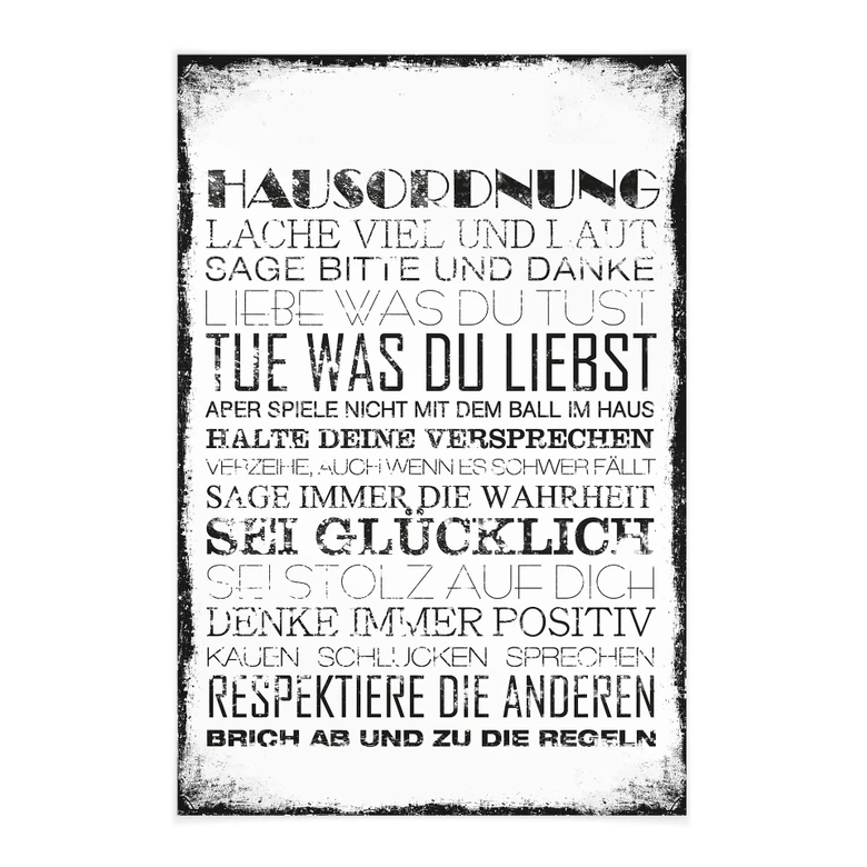 Stoffbild Hausordnung 