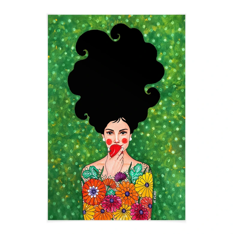 Póster de tela - La manzana roja - Hülya 