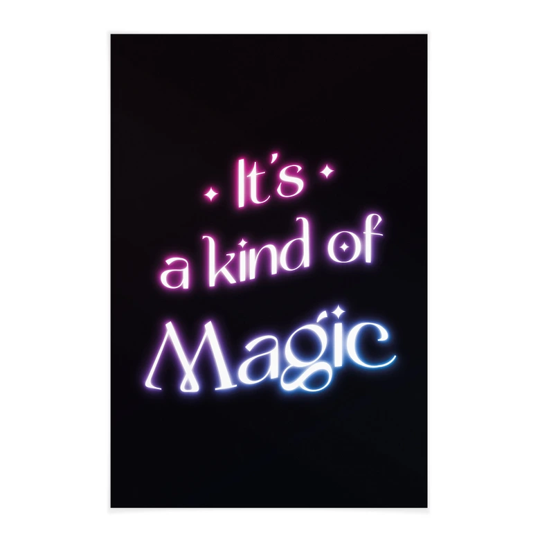 Stoffbild Songtext - It's a kind of magic 