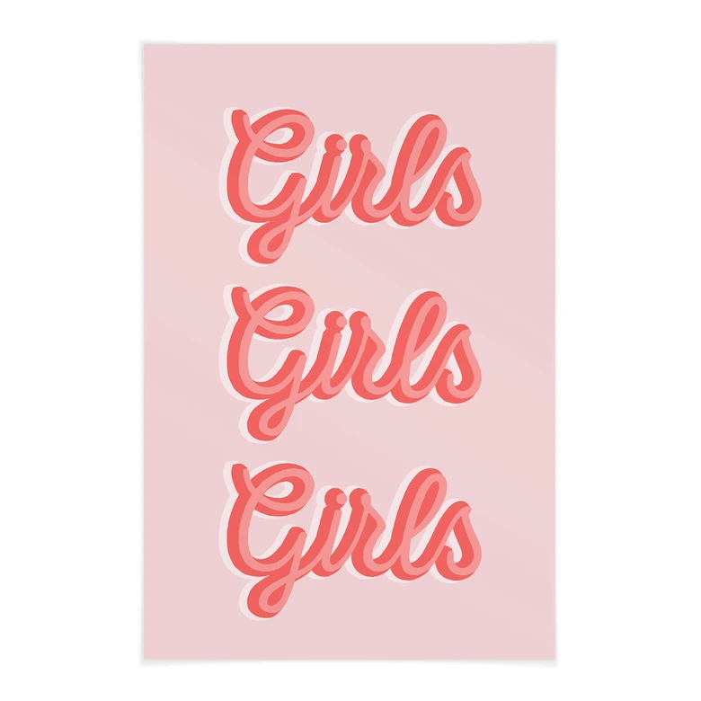 Affiche textile Kerr-Dineen - Girls Girls Girls 