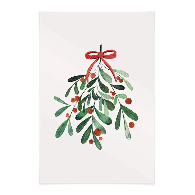 Stoffbild Weihnachtlicher Mistelzweig - Kristina 