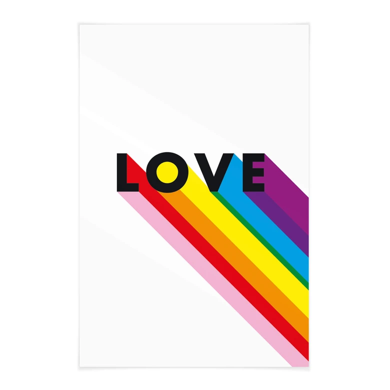 Stoffbild LGBTQIA+ Love Regenbogen 