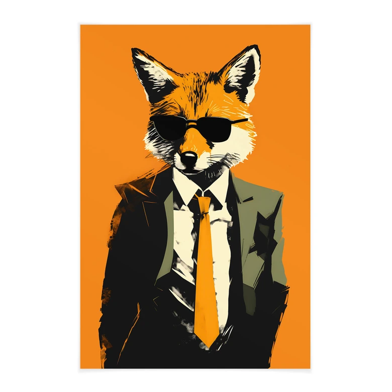 Stoffbild Cooler Fuchs im Anzug - Magnusson 