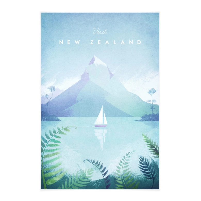 Affiche textile Rivers - Nouvelle-Zélande 