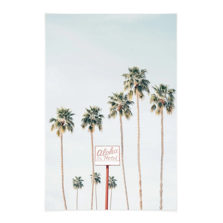 Stoffbild Palmen am Hotel Aloha - Sisi & Seb 