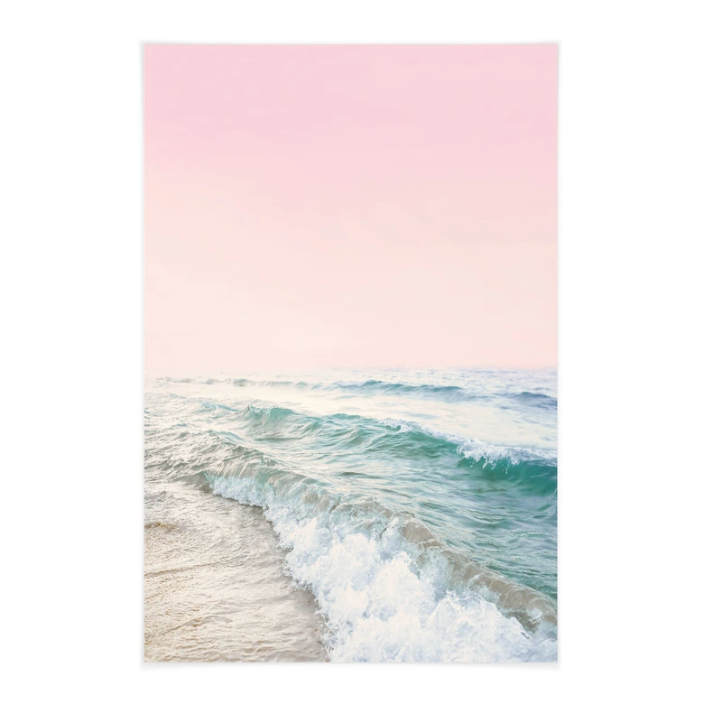 Stoffbild Rosa Himmel über dem Meer - Sisi & Seb 