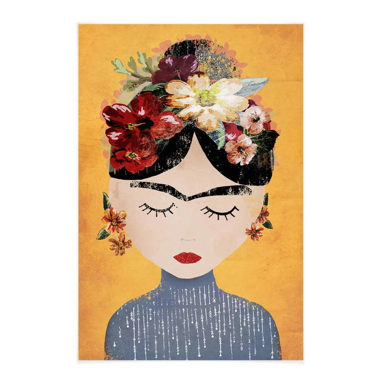 Stoffbild Treechild - Blumige Frida 