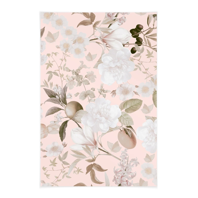 Póster de tela boho con flores y frutas - UN Designs 