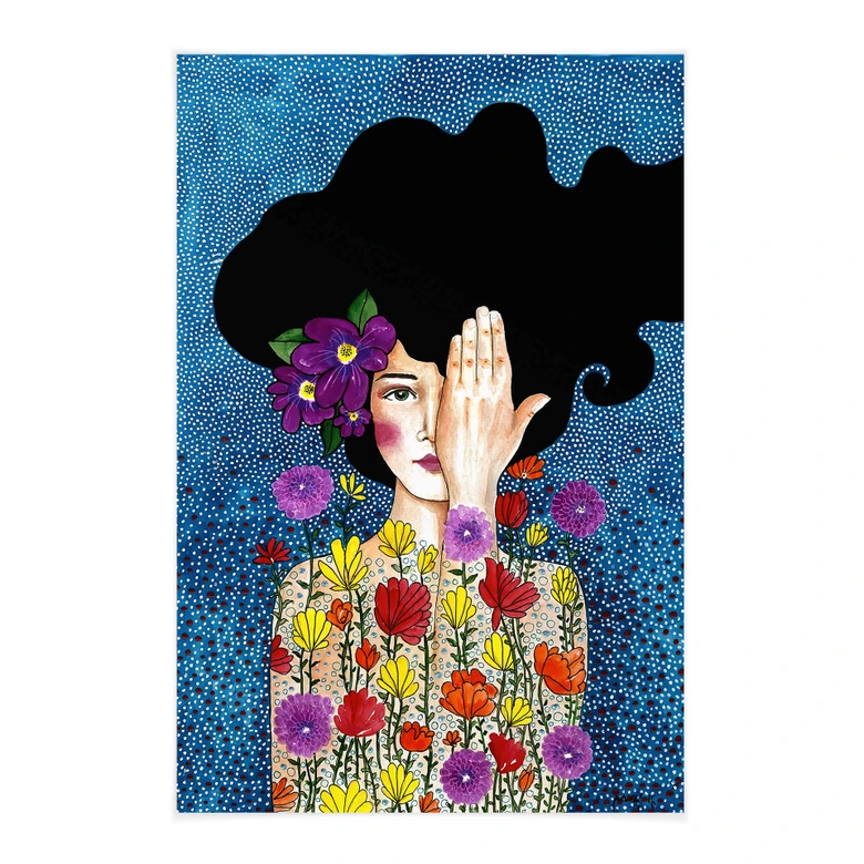 Póster de tela retrato - Perder los recuerdos - Hülya 