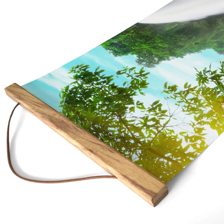Affiche textile Lagon bleu 