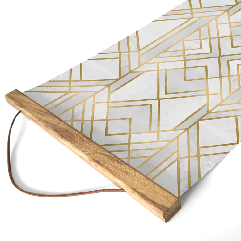 Tekstil plakat Fredriksson - Golden Geometry - Panorama 