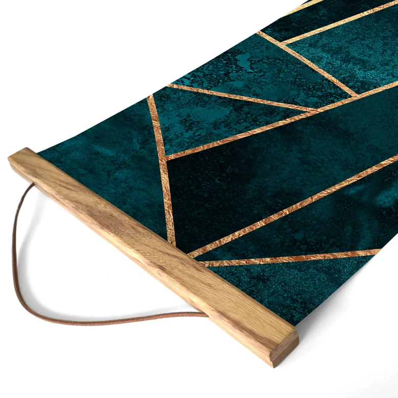 Textielposter Fredriksson - Blue Green Emerald 