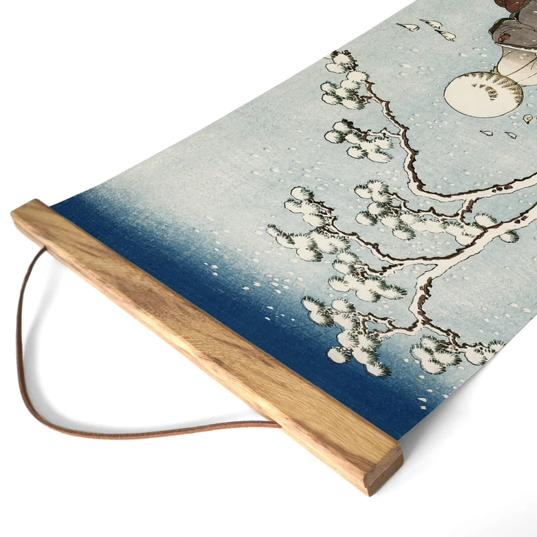 Affiche textile Hokusai - Le poète chinois Su Dongpo - Panorama 