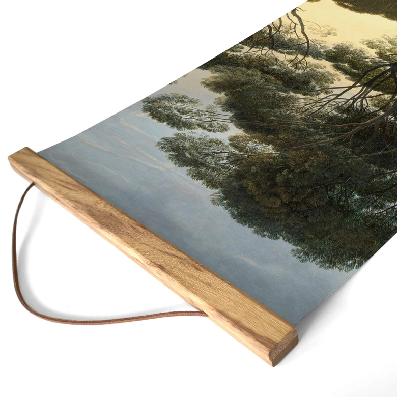 Stoffbild Voogd - Italienische Landschaft mit Schirmkiefern - Panorama 