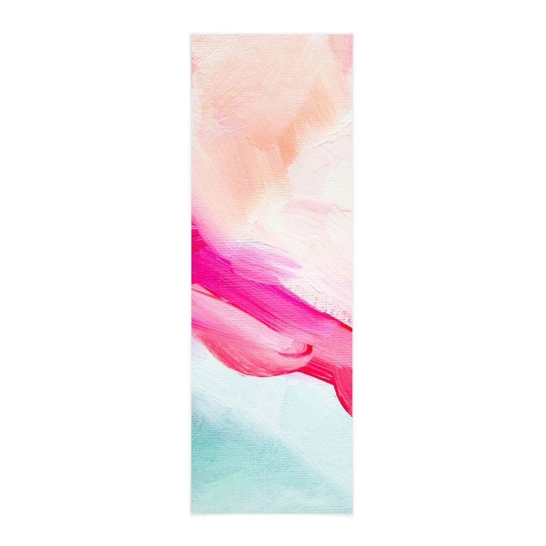 Stoffbild Pinselstriche Pink und Türkis - Panorama - Haniff 