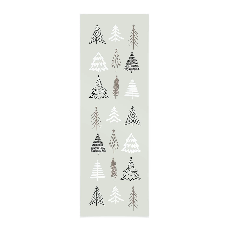 Póster de tela de Navidad - Ilustración de árboles de Navidad - Kristina 