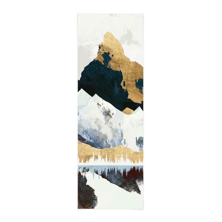 Stoffbild Reflektion einer Winterlandschaft - SpaceFrog Designs - Panorama 