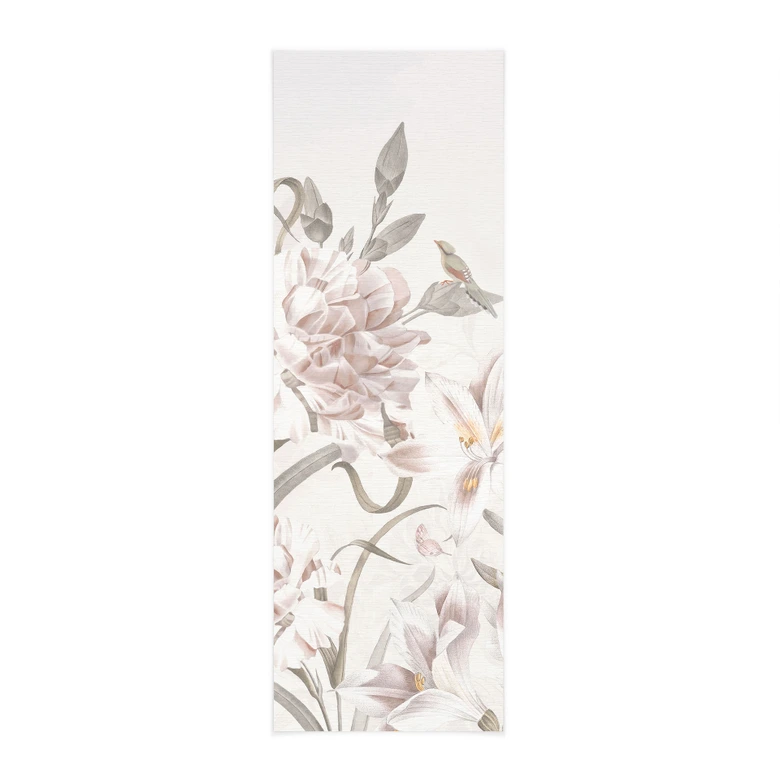 Affiche textile Pré fleuri en rose clair - Bloomery Decor - Panorama 