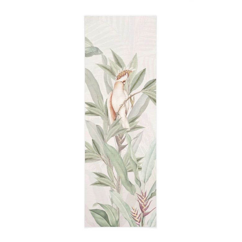 Textile poster Tropical forest with cockatoos - Bloomery Decor - Panorama 