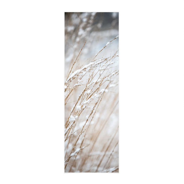 Stoffbild Zarte Gräser im Schnee - Böhmer - Panorama 