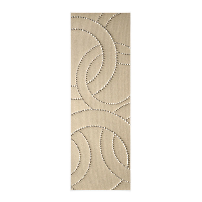 Stoffbild Abstrakte Ringe beige - Grande - Panorama 