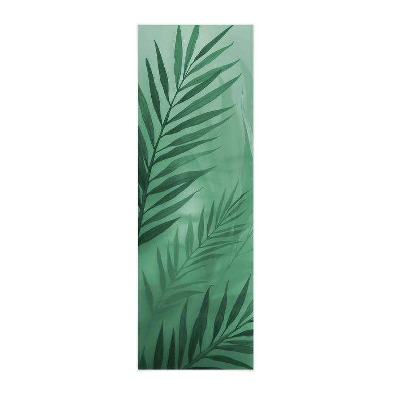 Affiche textile Feuilles de palmier vertes - Panorama 