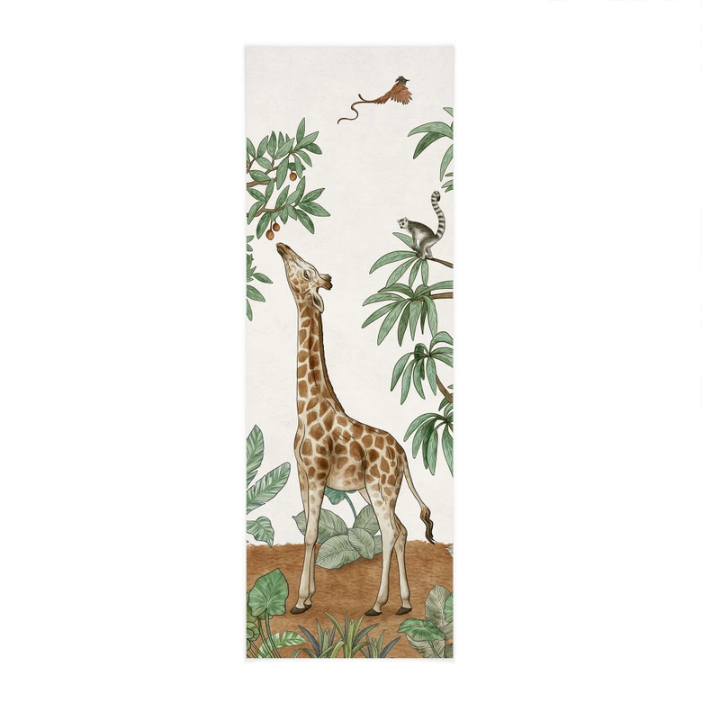 Affiche textile Animaux de la jungle - Kikki Belle - Panorama 
