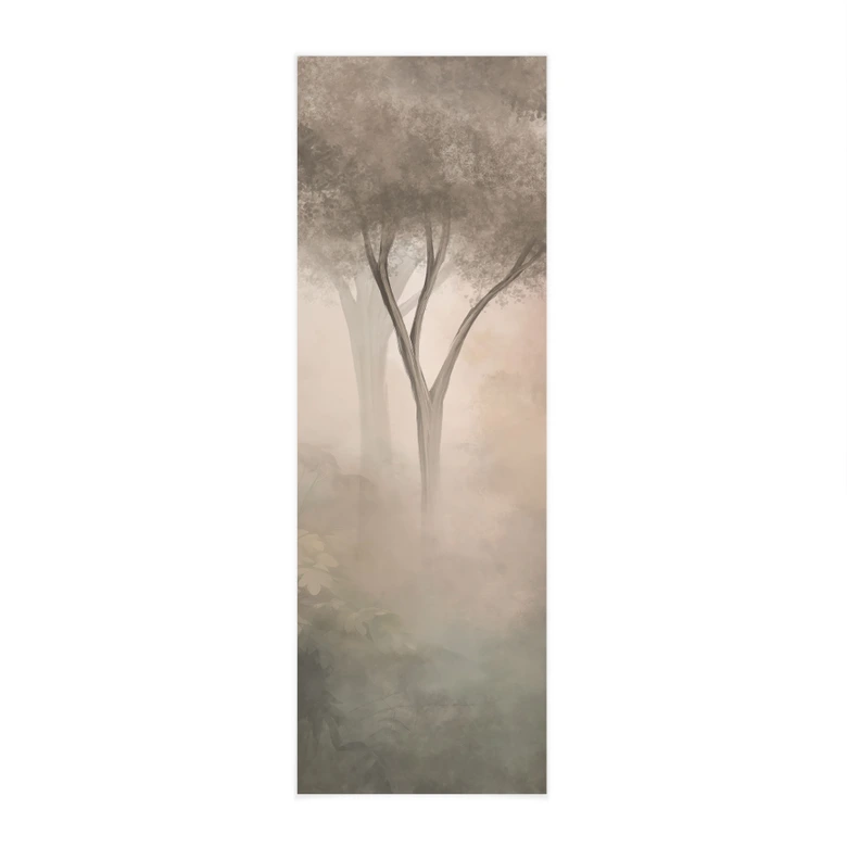 Stoffbild Waldmagie im Morgennebel Beige - Ms Tiff - Panorama 