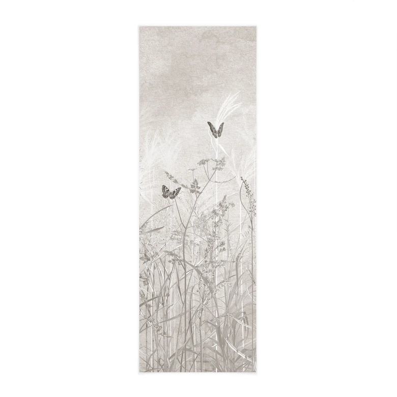 Textielposter wilde bloemenweide met vlinders in Scandinavisch design - Ms Tiff - Panorama 