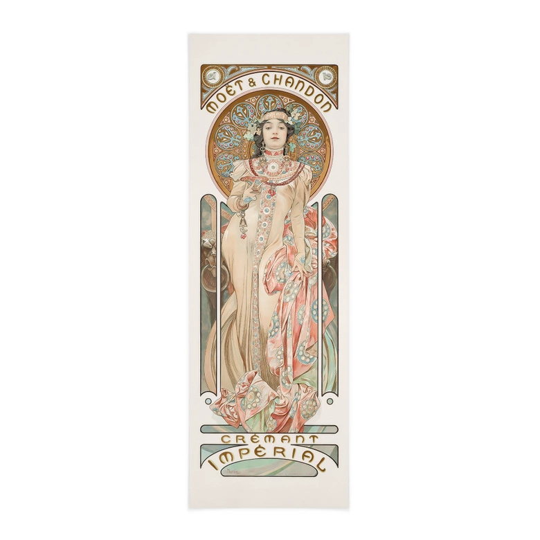 Affiche textile Mucha - Moët and Chandon Dry Imperial - Panorama 