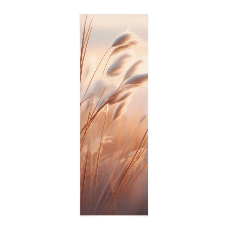 Affiche textile L'herbe des dunes au soleil couchant - Treechild - Panorama 