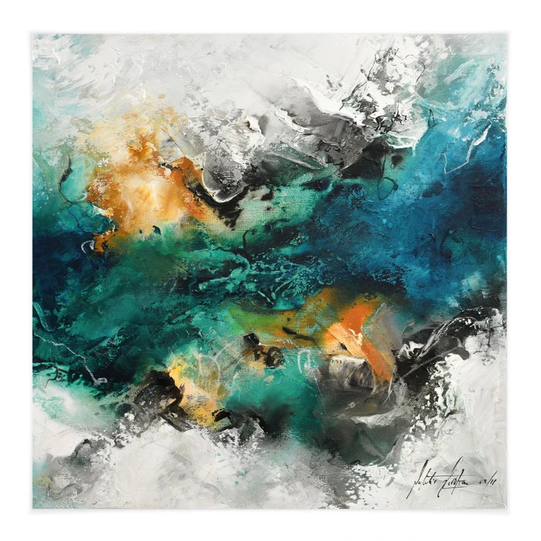 Textielposter kleur mist abstract - Fedrau 