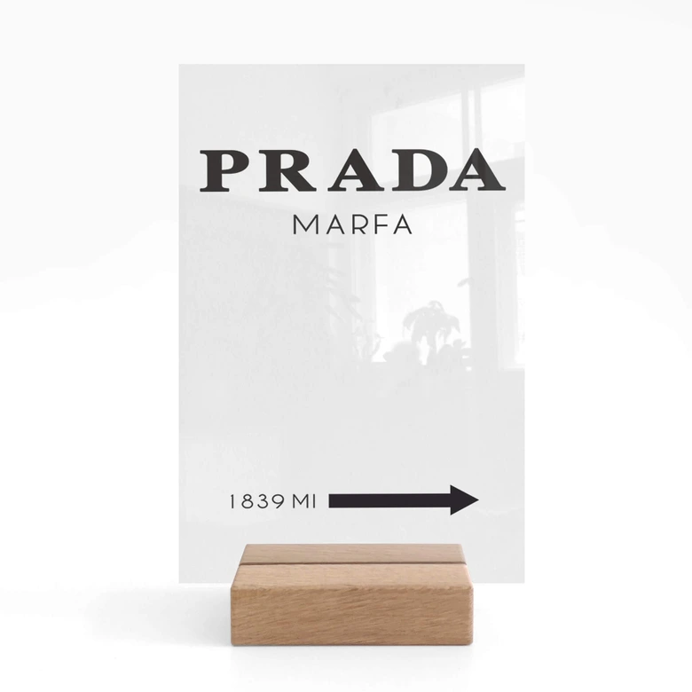Acrylglas Tafeldecoratie Prada Marfa 