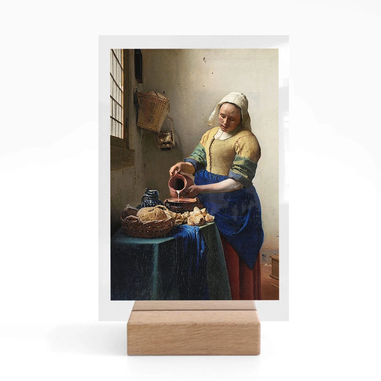 Vermeer table display - The girl with the milk jug 