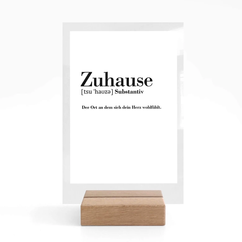 Tischaufsteller Grammatik - Zuhause 