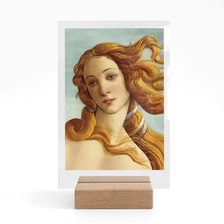 Tischaufsteller Portrait der Venus - Inspiriert von Botticelli 