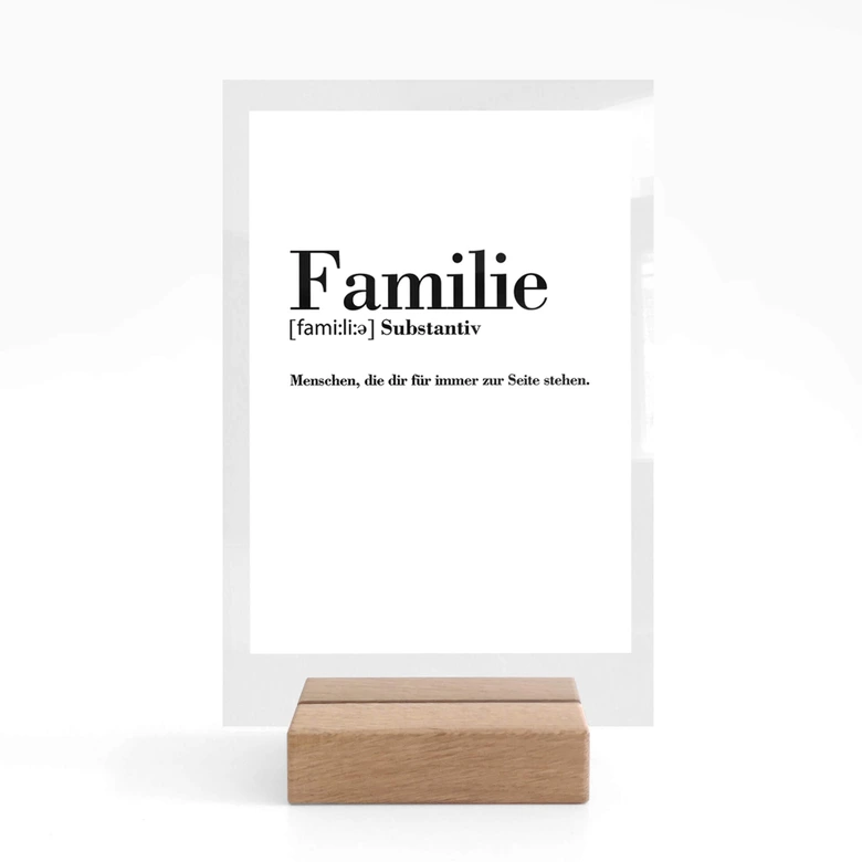 Tischaufsteller Grammatik - Familie 