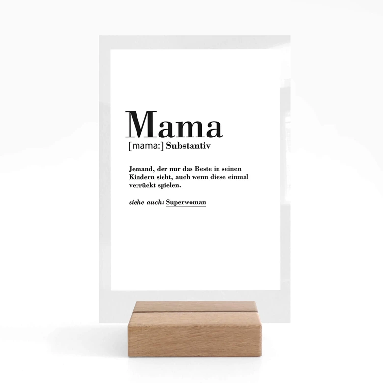 Tischaufsteller Grammatik - Mama 