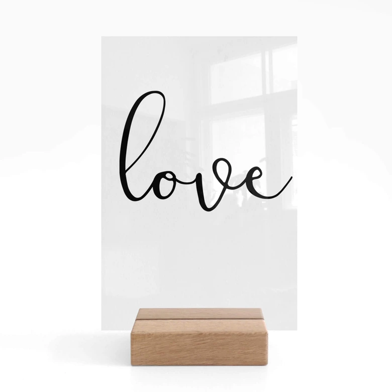 Tischaufsteller Handwritten Love 